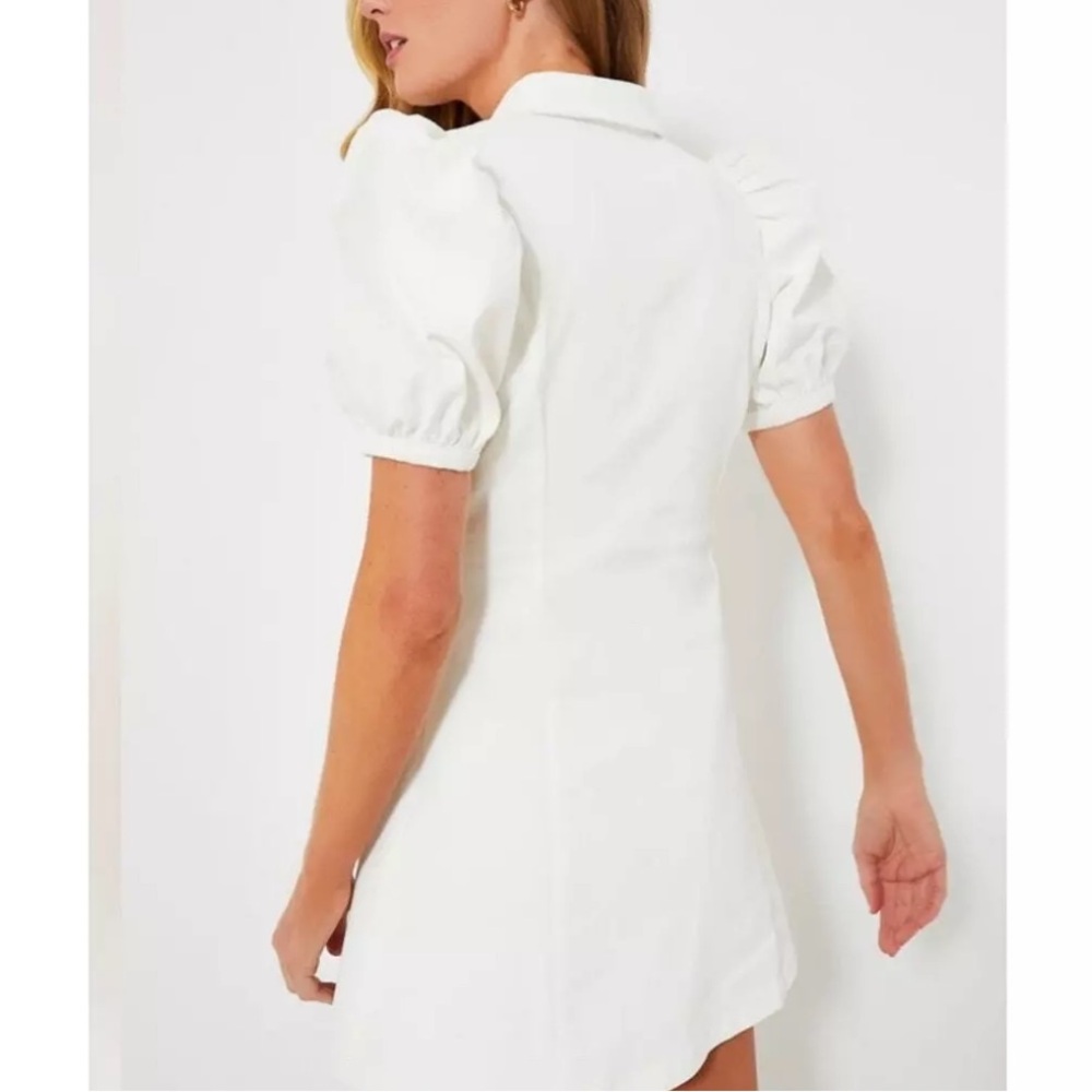 TUCKERNUCK Hyacinth House White Front Zip Denim Mini Dress - Picture 5 of 12